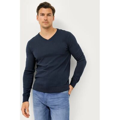 Ellos Model V-hals Sweater - Blå Ellos Model V-hals Sweater - Blå