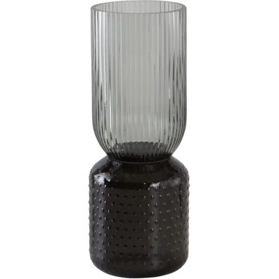 Jotex LEX Vaso in vetro fatto a mano - Grigio/Nero Decorazione Jotex LEX Vaso in vetro fatto a mano - Grigio/Nero Decorazione