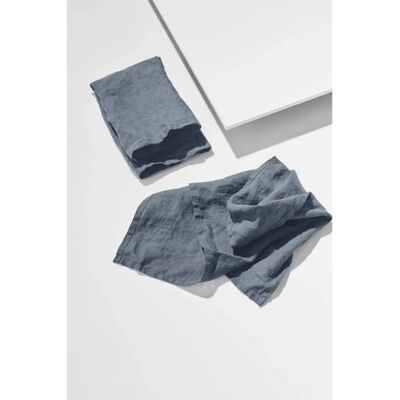 Frank Linnen Servetten - Blauw - 45x45 - Servet Frank Linnen Servetten - Blauw - 45x45 - Servet