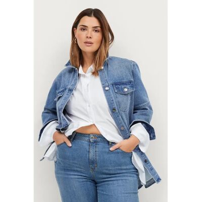 Ellos Disa Lång denimblus - Blus Ellos Disa Lång denimblus - Blus