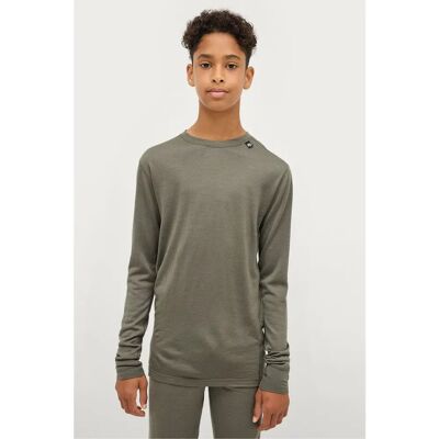 Áhkká - Merino Wool UW LS Tee Kids - Grønn - 98/104 - Langermet undertøy til barn Áhkká - Merino Wool UW LS Tee Kids - Grønn - 98/104 - Langermet undertøy til barn