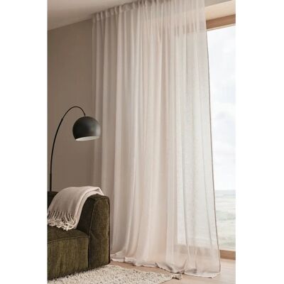 HjemBredde Gardin - Beige - Bred, Lettvevd, Resirkulert Polyester - Gardin HjemBredde Gardin - Beige - Bred, Lettvevd, Resirkulert Polyester - Gardin