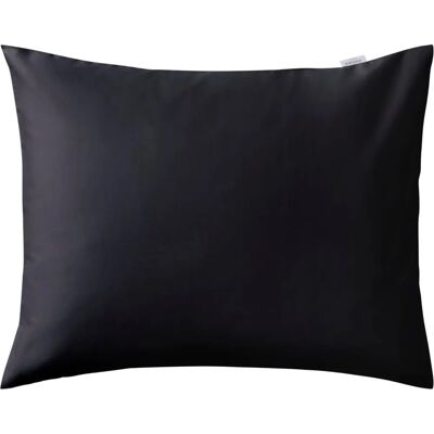 ZACK SATIN Black Organic Cotton Pillowcase - Pillowcase ZACK SATIN Black Organic Cotton Pillowcase - Pillowcase