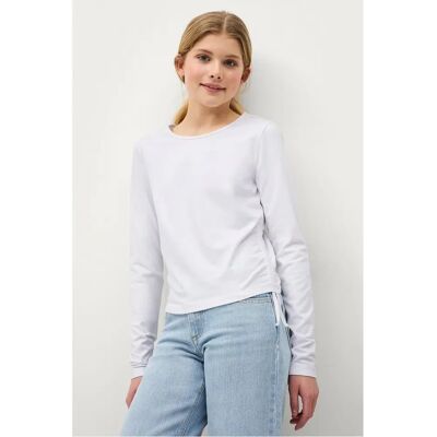 Ellos Kids Alma Hvit Langermet Jersey Top - Top Ellos Kids Alma Hvit Langermet Jersey Top - Top