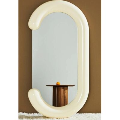 Homeroom Fred Beige 95x50cm Rund Væg Spejl Homeroom Fred Beige 95x50cm Rund Væg Spejl