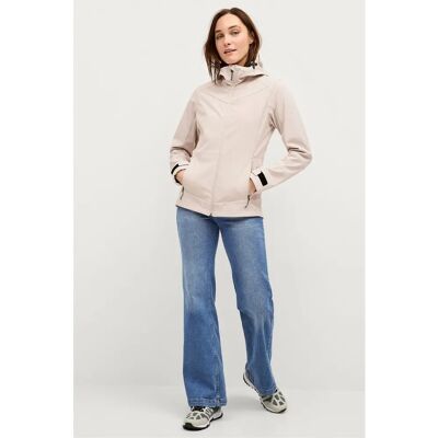 Áhkká - Softshelljakke med hætte - Beige - Kvinde Áhkká - Softshelljakke med hætte - Beige - Kvinde