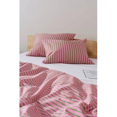 SIMA Økologisk Bomull Putetrekk Rosa/Grønn - Putetrekk SIMA Økologisk Bomull Putetrekk Rosa/Grønn - Putetrekk