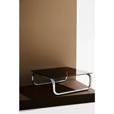 Pastill Lulu sofabord - Glas og krom 80x80cm Pastill Lulu sofabord - Glas og krom 80x80cm