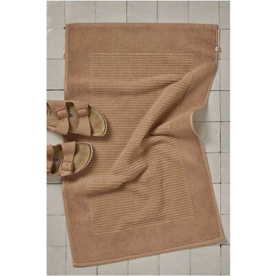 Pure Beige Badeværelsesmåtte - 50x80 - Blødt bomuldsfrotté Pure Beige Badeværelsesmåtte - 50x80 - Blødt bomuldsfrotté