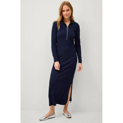 Ellos Collection Maxikjole Saga Ribbed Halfzip - Kjole Ellos Collection Maxikjole Saga Ribbed Halfzip - Kjole