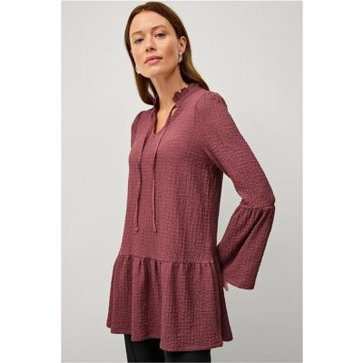 Ellos Collection Evelyn Ruffle-Front Tunika - Kvinder Ellos Collection Evelyn Ruffle-Front Tunika - Kvinder