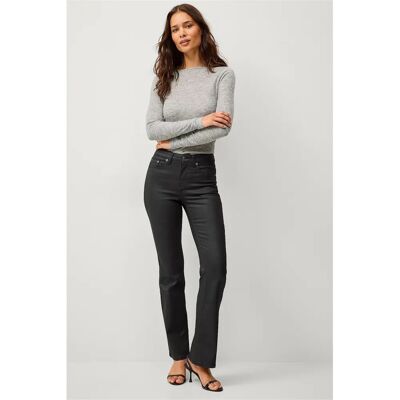 Ellos Collection - Udsvingte jeans med belagt overflade - Sort 34 - Jeans Ellos Collection - Udsvingte jeans med belagt overflade - Sort 34 - Jeans