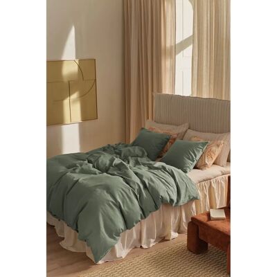 Ellos Home - Resirkulert linsettdrakt - Grønn 240X220 Ellos Home - Resirkulert linsettdrakt - Grønn 240X220
