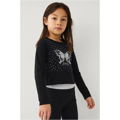 Ellos Collection - Isla S Girl - Sort 110/116 Top Ellos Collection - Isla S Girl - Sort 110/116 Top