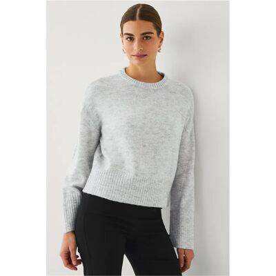 Ellos Collection - Grovstrikket genser med rund hals - Grå 48/50 Ellos Collection - Grovstrikket genser med rund hals - Grå 48/50