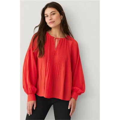 Ellos Collection - Rød Bluse - Store størrelser - Rund hals - 62cm Ellos Collection - Rød Bluse - Store størrelser - Rund hals - 62cm