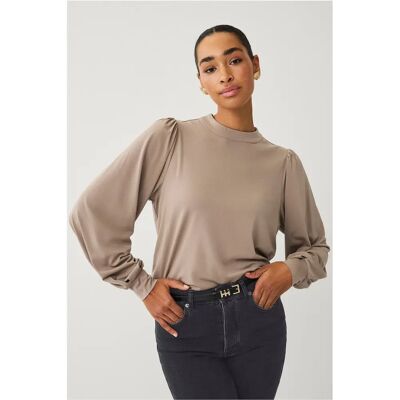 Ellos Collection - Beige topp med puffermmer - Top - Beige Ellos Collection - Beige topp med puffermmer - Top - Beige