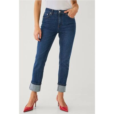 Ellos Collection - Jeans Slim Straight Folded - Blå 42 Ellos Collection - Jeans Slim Straight Folded - Blå 42