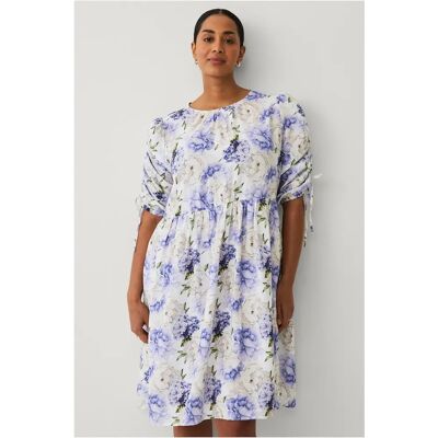 Ellos Plus Collection - Lilla kjole med puffærmer - Kvinde Ellos Plus Collection - Lilla kjole med puffærmer - Kvinde
