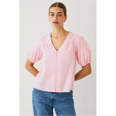 Ellos Collection - Rosa bluse med puffede ermer - Dame Ellos Collection - Rosa bluse med puffede ermer - Dame