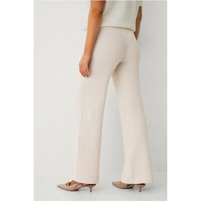 Ellos Collection - Beige strikkede bukser - Lige ben Ellos Collection - Beige strikkede bukser - Lige ben
