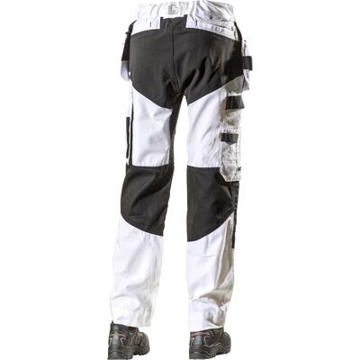 L.Brador Arbetsbyxor - Cordura Stretch, Knäskyddsfickor, Vit L.Brador Arbetsbyxor - Cordura Stretch, Knäskyddsfickor, Vit