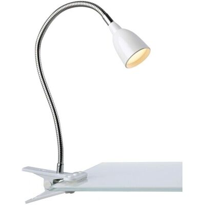 Marksljd Tulip Biała Klipsowa Lampa Biurkowa - Oświetlenie biurka Marksljd Tulip Biała Klipsowa Lampa Biurkowa - Oświetlenie biurka
