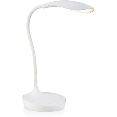 Lampe de bureau LED blanche Swan de Markslojd avec USB - Publicité Lampe de bureau LED blanche Swan de Markslojd avec USB - Publicité