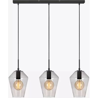 Markslojd Retro Deckenleuchte - 3 Pendel, Schwarz, Grau, E27, 60W Markslojd Retro Deckenleuchte - 3 Pendel, Schwarz, Grau, E27, 60W