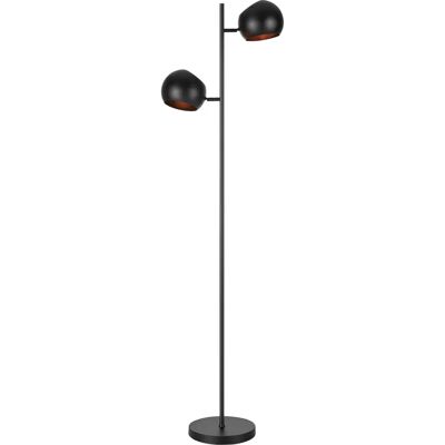 Lampa podłogowa Edgar - Podwójne regulowane czarne oświetlenie Lampa podłogowa Edgar - Podwójne regulowane czarne oświetlenie