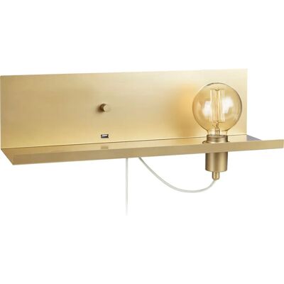Markslojd Multi - Étagère murale or avec USB et variateur - Publicité Markslojd Multi - Étagère murale or avec USB et variateur - Publicité