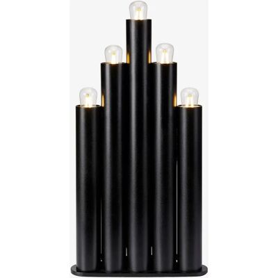Markslöjd - Lysestage ORGANO 5L - Sort - Adventslysestager Markslöjd - Lysestage ORGANO 5L - Sort - Adventslysestager