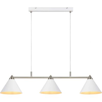 Markslojd Klint Pendellampe - Dimmbar, 3 Schirme, Chrom & Weiß - Hängeleuchte Markslojd Klint Pendellampe - Dimmbar, 3 Schirme, Chrom & Weiß - Hängeleuchte