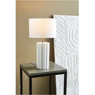 Lampa stołowa Markslojd Kolumna - Biała - Nowoczesna Ceramika i Tkanina - E14 - 18W - 44cm - IP20 - 0.9kg Lampa stołowa Markslojd Kolumna - Biała - Nowoczesna Ceramika i Tkanina - E14 - 18W - 44cm - IP20 - 0.9kg