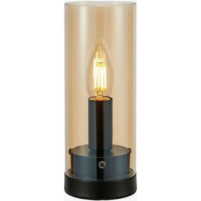 Lampe de table Markslojd Post 1l 9cm Noir/Fumé/Ambre Lampe de table Markslojd Post 1l 9cm Noir/Fumé/Ambre