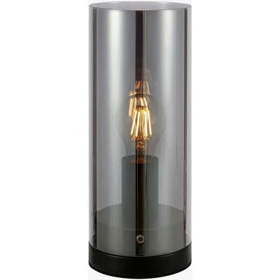 Markslojd Schwarzer Post Tischlampe - 1L, 9cm, Rauchglas Markslojd Schwarzer Post Tischlampe - 1L, 9cm, Rauchglas