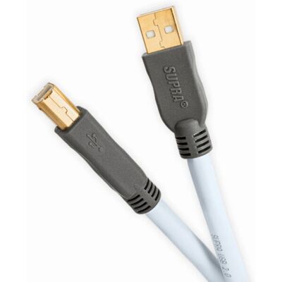Supra USB-Kabel - 0,7m, Schwarz/Blau, Hochleistung, Modell 1001907565 - USB Kabel Supra USB-Kabel - 0,7m, Schwarz/Blau, Hochleistung, Modell 1001907565 - USB Kabel
