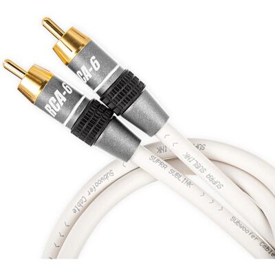 SUPRA - Sublink 1RCA-1RCA - Hvit - 12 m - Subwoofer cable SUPRA - Sublink 1RCA-1RCA - Hvit - 12 m - Subwoofer cable