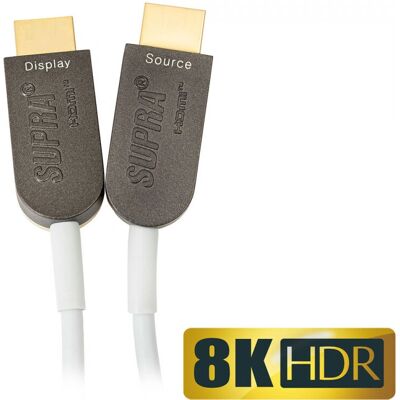 Supra HDMI 2.1 AOC 8K HDR Aktivt Optisk Kabel - 12m Supra HDMI 2.1 AOC 8K HDR Aktivt Optisk Kabel - 12m