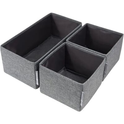 Bigso of Sweden Graue Aufbewahrungs-Organizer-Set aus 3 - Skandinavischer Stil Bigso of Sweden Graue Aufbewahrungs-Organizer-Set aus 3 - Skandinavischer Stil