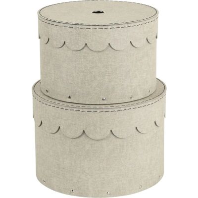 Bigso Box of Sweden Set di 2 contenitori Wilma beige - Storage Boxes Bigso Box of Sweden Set di 2 contenitori Wilma beige - Storage Boxes