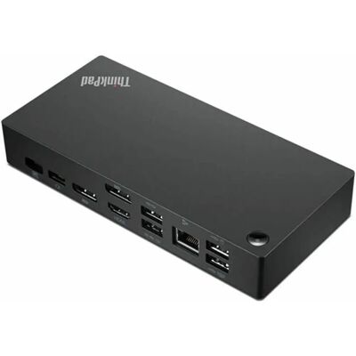 Lenovo 40AY0090EU - Hub USB avec HDMI, DisplayPort, Ethernet - Noir - Publicité Lenovo 40AY0090EU - Hub USB avec HDMI, DisplayPort, Ethernet - Noir - Publicité