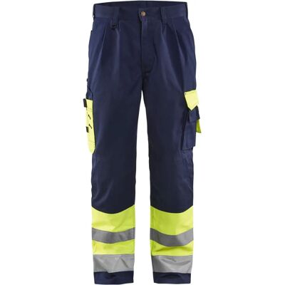 Blaklader 1584 hi-vis arbejdsbukser - herre - Gul/navy blå - Arbejdsbukser Blaklader 1584 hi-vis arbejdsbukser - herre - Gul/navy blå - Arbejdsbukser