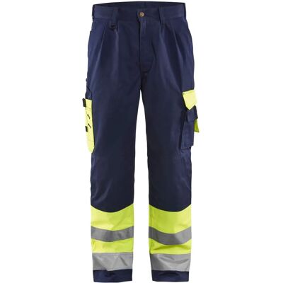 Blaklader 1584 hi-vis arbejdsbukser - mænd - Gul/navy blå - Arbejdsbukser Blaklader 1584 hi-vis arbejdsbukser - mænd - Gul/navy blå - Arbejdsbukser