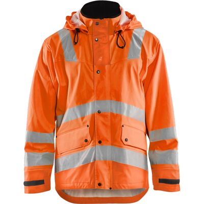 Blaklader 4302 Oransje Regnjakke - Vanntett, Hi-Vis, Pustende Blaklader 4302 Oransje Regnjakke - Vanntett, Hi-Vis, Pustende