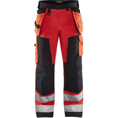 Blaklader 1568 hi-vis håndværkerbukser - mænd - Rød/sort - Bukser Blaklader 1568 hi-vis håndværkerbukser - mænd - Rød/sort - Bukser