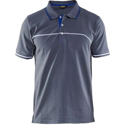 Blaklader 3389 Arbeit Poloshirt - Grau/Kornblume blau - Poloshirt Blaklader 3389 Arbeit Poloshirt - Grau/Kornblume blau - Poloshirt