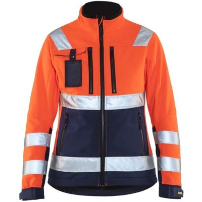 Blaklader 4902 hi-vis softshell jacket - womens - High Vis Orange/Navy blue - Hi-Vis Jacket Blaklader 4902 hi-vis softshell jacket - womens - High Vis Orange/Navy blue - Hi-Vis Jacket