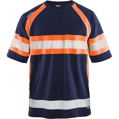 Blaklader 3337 camiseta de alta visibilidad UV - Azul marino/naranja - Alta Visibilidad - Camiseta Blaklader 3337 camiseta de alta visibilidad UV - Azul marino/naranja - Alta Visibilidad - Camiseta
