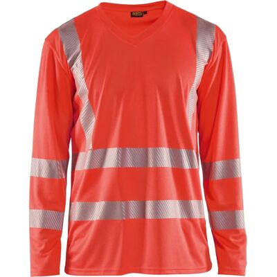 Blaklader 3385 High-vis Langarm T-shirt - Heren - Rood Blaklader 3385 High-vis Langarm T-shirt - Heren - Rood